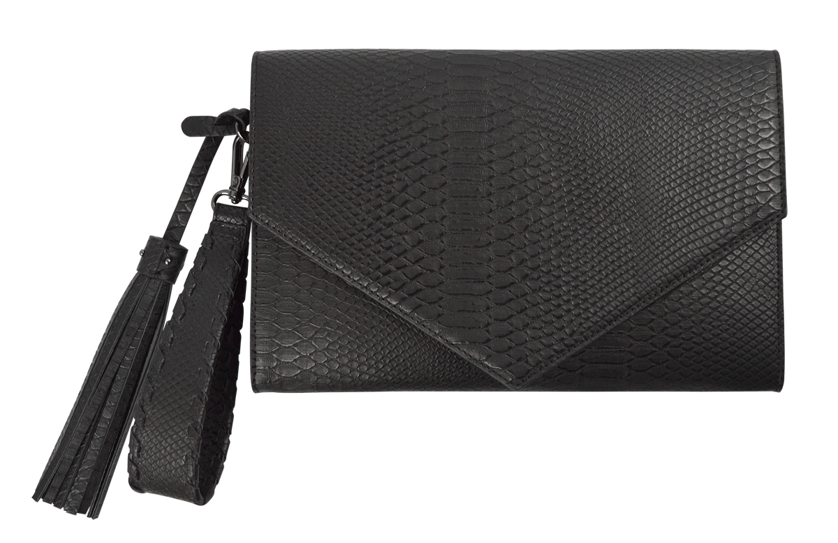 Embossed Clutch Black carlos falchi