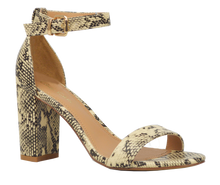Load image into Gallery viewer, Ankle Strap Sandal- Python
