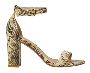 Ankle Strap Sandal- Python