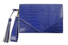 Load image into Gallery viewer, Embossed Clutch- Blue