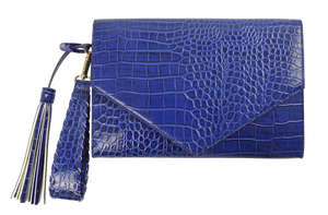 Embossed Clutch- Blue