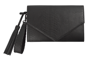 Embossed Clutch- Black