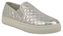 Load image into Gallery viewer, Quilted Sneaker Slide Silver