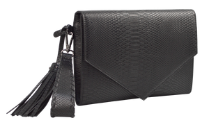 Embossed Clutch- Black