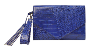 Embossed Clutch- Blue