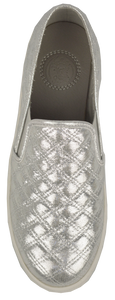 Quilted Sneaker Slide Silver