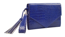 Load image into Gallery viewer, Embossed Clutch- Blue