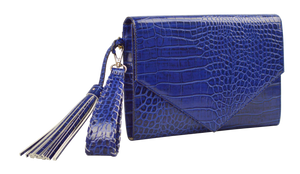 Embossed Clutch- Blue