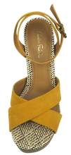 Load image into Gallery viewer, Tall Ankle Strap Heel- Mustard