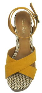 Tall Ankle Strap Heel- Mustard