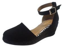 Load image into Gallery viewer, Ankle Strap Espadrille- Black