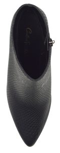 Black Python Heeled Bootie