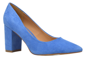 Suede Block Heel- Blue