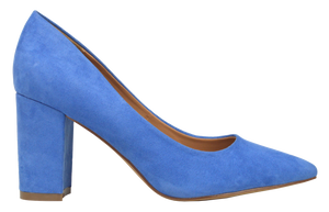 Suede Block Heel- Blue