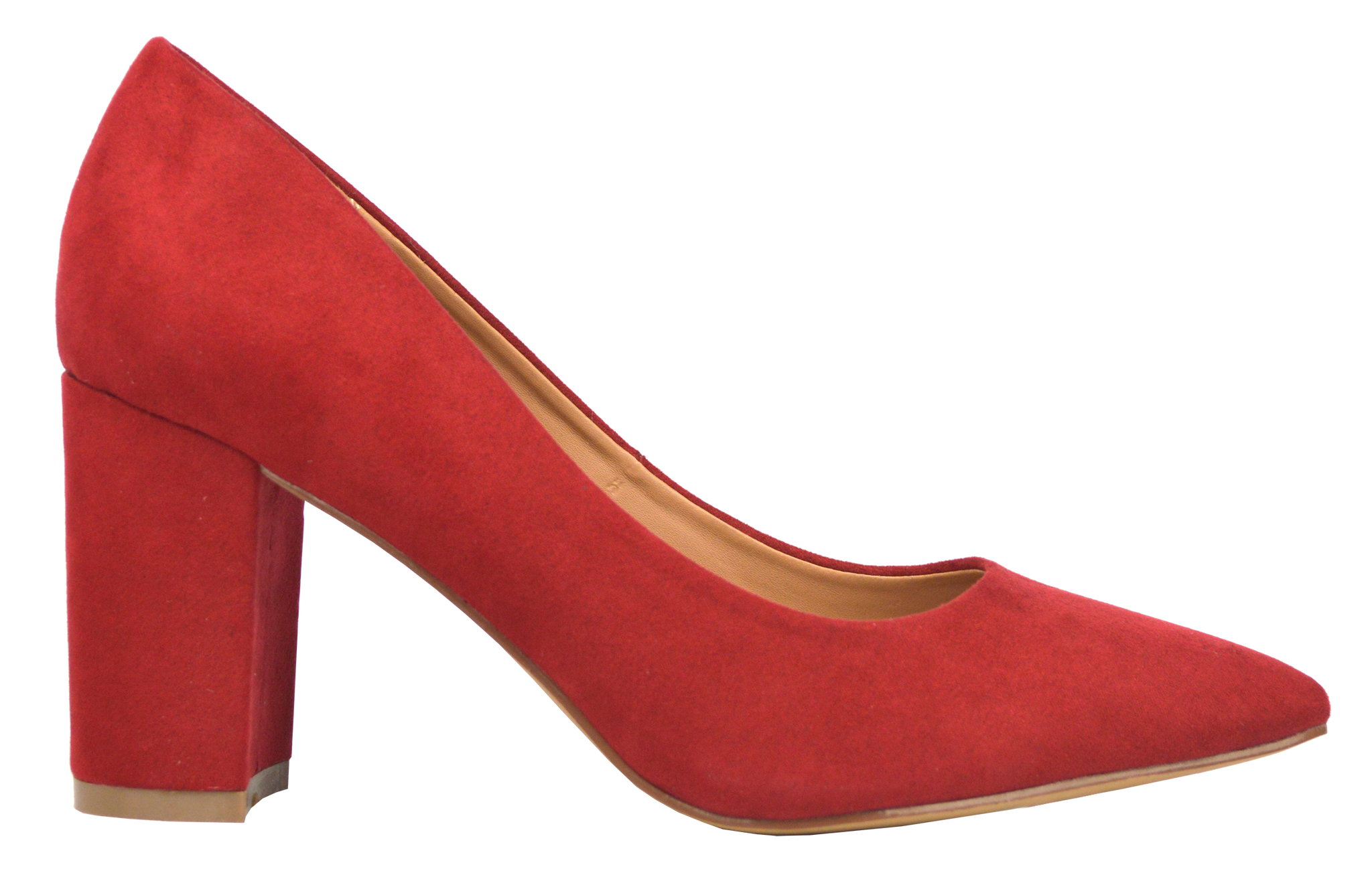 Suede Block Heel Red carlos falchi