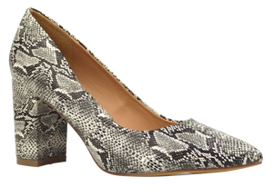 Suede Block Heel - Python