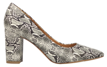 Load image into Gallery viewer, Suede Block Heel - Python