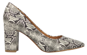Suede Block Heel - Python