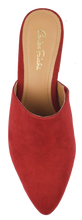 Load image into Gallery viewer, Suede Mule- Red