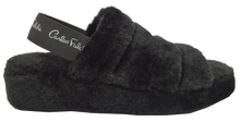 Load image into Gallery viewer, Furry Slipper with Strap- Black