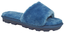 Load image into Gallery viewer, Furry Slipper Slide- Blue