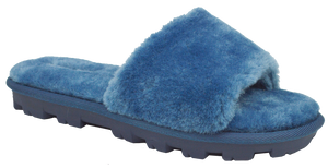 Furry Slipper Slide- Blue