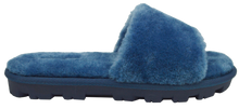 Load image into Gallery viewer, Furry Slipper Slide- Blue