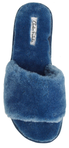 Furry Slipper Slide- Blue