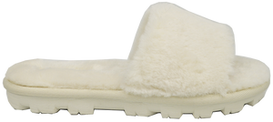 Furry Slipper Slide- White