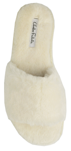 Furry Slipper Slide- White