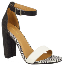 Load image into Gallery viewer, Ankle Strap Sandal- Black and White