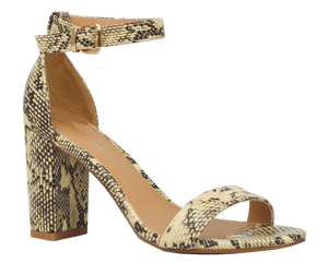 Ankle Strap Sandal- Python