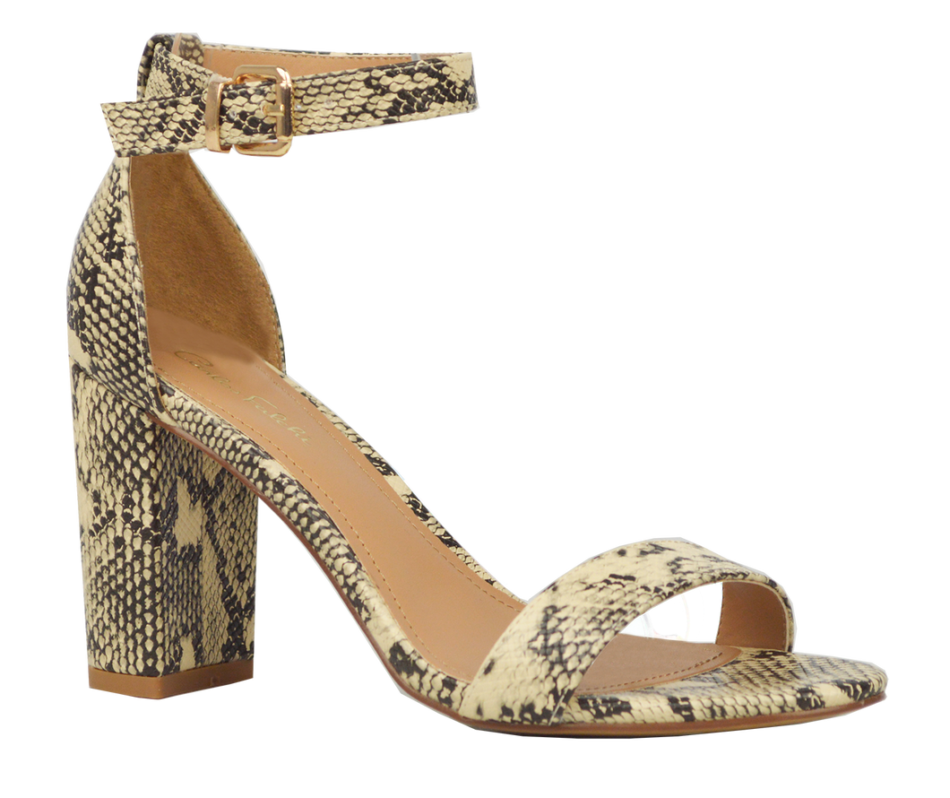 Ankle Strap Sandal- Python