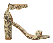 Load image into Gallery viewer, Ankle Strap Sandal- Python