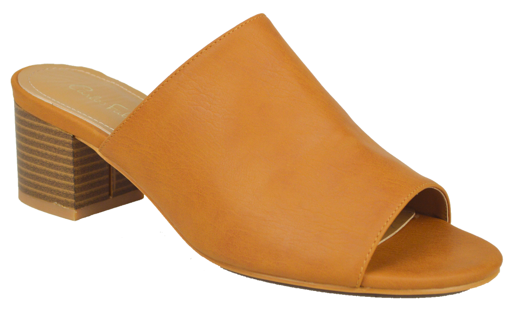 Open Toe Mule- Saddle