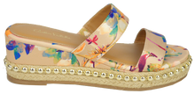 Load image into Gallery viewer, Floral Studded Platform Sandal- Nude