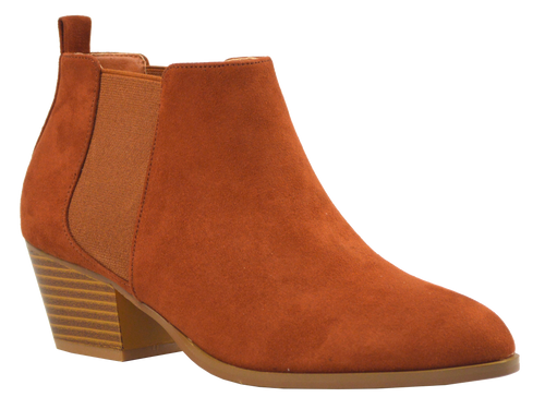 Suede Bootie- Brown