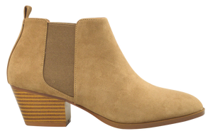 Suede Bootie - Beige