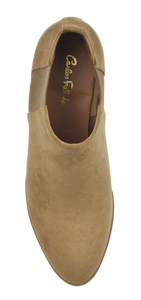 Suede Bootie - Beige