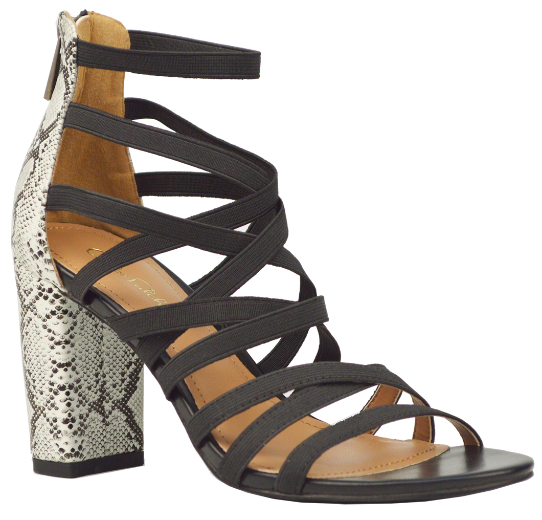 Strappy Heel- Python