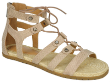 Load image into Gallery viewer, Studded Gladiator Sandal- Nude