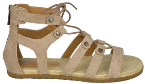 Studded Gladiator Sandal- Nude