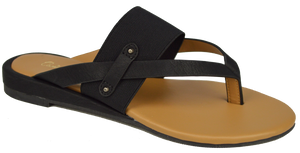 Strappy Thong Sandal- Black