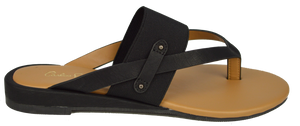 Strappy Thong Sandal- Black