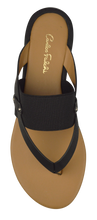 Load image into Gallery viewer, Strappy Thong Sandal- Black