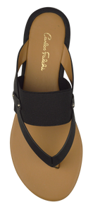 Strappy Thong Sandal- Black