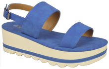 Load image into Gallery viewer, Platform Strappy Sandal - Blue