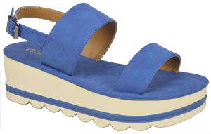 Platform Strappy Sandal - Blue