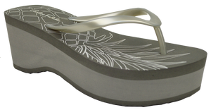 Platform Thong- Silver