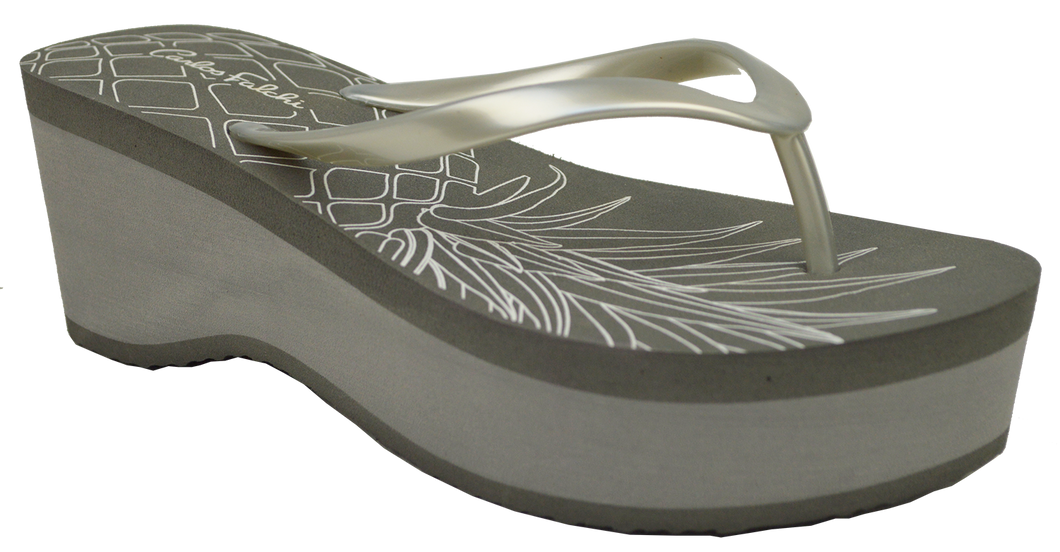 Platform Thong- Silver